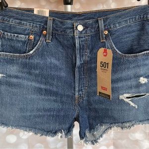 LEVI’S NWT CUTOFFS, SIZE 34, 501 BUTTON FLY SEE PICS FOR MEASUREMENTSHIGH WAIST